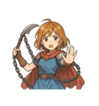 勇者 女 くさりがま 謎の武器 RPG（個別スタンプ：6）