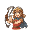 勇者 女 くさりがま 謎の武器 RPG（個別スタンプ：7）