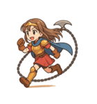 勇者 女 くさりがま 謎の武器 RPG（個別スタンプ：8）