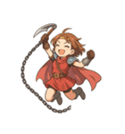 勇者 女 くさりがま 謎の武器 RPG（個別スタンプ：9）
