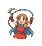 勇者 女 くさりがま 謎の武器 RPG（個別スタンプ：12）