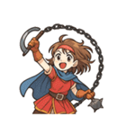 勇者 女 くさりがま 謎の武器 RPG（個別スタンプ：16）