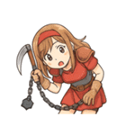 勇者 女 くさりがま 謎の武器 RPG（個別スタンプ：17）
