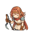 勇者 女 くさりがま 謎の武器 RPG（個別スタンプ：18）