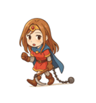 勇者 女 くさりがま 謎の武器 RPG（個別スタンプ：22）