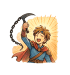 勇者 男 くさりがま 謎の武器 RPG（個別スタンプ：1）