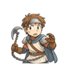 勇者 男 くさりがま 謎の武器 RPG（個別スタンプ：3）