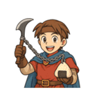 勇者 男 くさりがま 謎の武器 RPG（個別スタンプ：4）