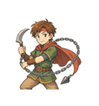 勇者 男 くさりがま 謎の武器 RPG（個別スタンプ：10）
