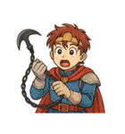 勇者 男 くさりがま 謎の武器 RPG（個別スタンプ：13）