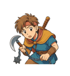 勇者 男 くさりがま 謎の武器 RPG（個別スタンプ：17）