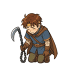 勇者 男 くさりがま 謎の武器 RPG（個別スタンプ：18）