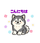 マラミュートの子犬といっしょ（個別スタンプ：1）