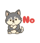 マラミュートの子犬といっしょ（個別スタンプ：4）