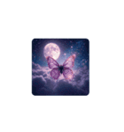 虹と蝶々の幻想夜空.Rainbow and Butterfly（個別スタンプ：6）