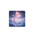 虹と蝶々の幻想夜空.Rainbow and Butterfly（個別スタンプ：9）
