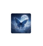 虹と蝶々の幻想夜空.Rainbow and Butterfly（個別スタンプ：16）