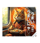 カッコいい猫剣士【弁当食べる】（個別スタンプ：4）