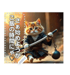 カッコいい猫剣士【弁当食べる】（個別スタンプ：8）
