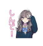 おしゃれJKの友達返信♡普段使い（個別スタンプ：14）