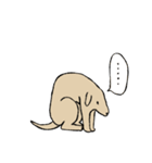 肌色のシンプル犬（個別スタンプ：12）