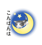色々な猫8-1 短毛-立ち耳-サバトラ白（個別スタンプ：7）