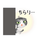 色々な猫8-2 短毛-垂れ耳-サバトラ白（個別スタンプ：6）