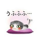 色々な猫8-2 短毛-垂れ耳-サバトラ白（個別スタンプ：25）