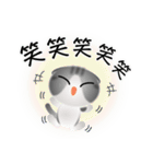 色々な猫8-2 短毛-垂れ耳-サバトラ白（個別スタンプ：26）
