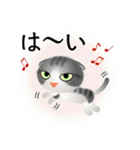 色々な猫8-2 短毛-垂れ耳-サバトラ白（個別スタンプ：29）