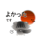 色々な猫8-4 長毛-垂れ耳-サバトラ白（個別スタンプ：11）