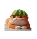 爆笑スイカ猫登場,（個別スタンプ：3）