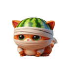 爆笑スイカ猫登場,（個別スタンプ：10）