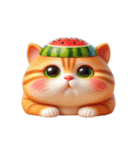 爆笑スイカ猫登場,（個別スタンプ：15）