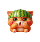 爆笑スイカ猫登場,（個別スタンプ：19）