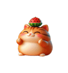 爆笑スイカ猫登場,（個別スタンプ：21）