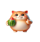 爆笑スイカ猫登場,（個別スタンプ：25）