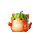 爆笑スイカ猫登場,（個別スタンプ：26）