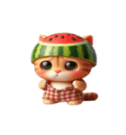 爆笑スイカ猫登場,（個別スタンプ：28）