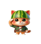 爆笑スイカ猫登場,（個別スタンプ：29）