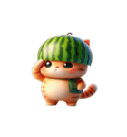 爆笑スイカ猫登場,（個別スタンプ：31）