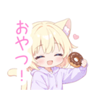 ドーナツ猫耳パーカーな女の子スタンプ（個別スタンプ：31）