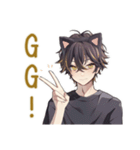 黒猫系男子★ゲーマーな日常（個別スタンプ：7）