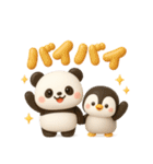 パンダ＆ペンギンのほっこりトーク（個別スタンプ：13）