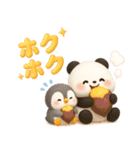 パンダ＆ペンギンのほっこりトーク（個別スタンプ：40）
