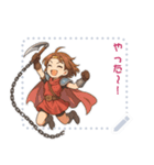 勇者 女 くさりがま 謎の武器 RPG (文字)（個別スタンプ：9）