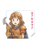 勇者 女 くさりがま 謎の武器 RPG (文字)（個別スタンプ：13）