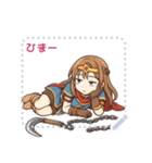 勇者 女 くさりがま 謎の武器 RPG (文字)（個別スタンプ：14）