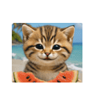 飛び出す！夏のネコたちにゃんだふる～♪（個別スタンプ：16）