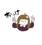 ゆるく返信女子（個別スタンプ：1）